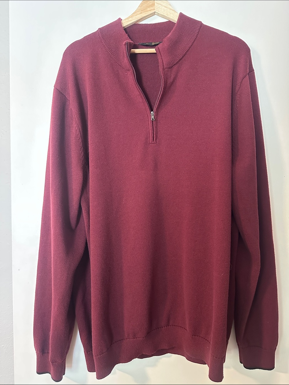 RHONE Men's Half-Zip Sweater - Burgundy